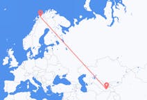 Flyg från Dusjanbe, Tadzjikistan till Bardufoss, Norge