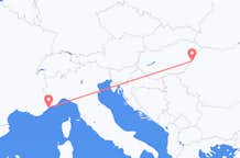 Flyg från Oradea, Rumänien till Nice, Frankrike
