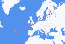 Flights from Corvo Island, Portugal to Lappeenranta, Finland