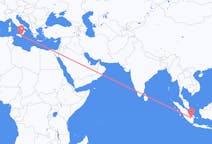 Flyg från Palembang, Indonesien till Catania, Italien