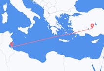 Flyreiser fra Djerba, Tunisia til Konya, Tyrkia