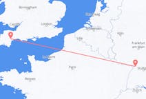 Flyreiser fra Karlsruhe, Tyskland til Exeter, England