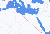 Flyreiser fra Lalibela, Etiopia til Barcelona, Spania