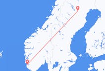 Fly fra Stavanger til Arvidsjaur