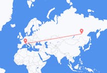 Flights from Neryungri, Russia to Nice, France