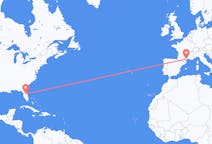 Flyrejser fra Orlando, USA til Aspiran, Frankrig
