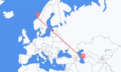 Flyg från Türkmenbaşy, Turkmenistan till Ørland, Norge