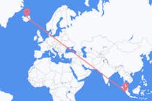 Flyrejser fra Padang, Indonesien til Akureyri, Island