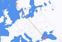 出发地 土耳其出发地 宗古尔达克目的地 挪威卑爾根的航班