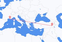 Flyrejser fra Van, Tyrkiet til Marseille, Frankrig