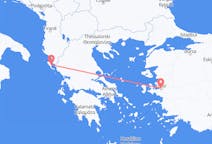 トルコのイズミルからから、ギリシャのコルフ島までのフライト