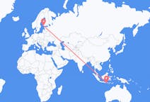 Flyg från Praya, Lombok, Indonesien till Åbo, Finland