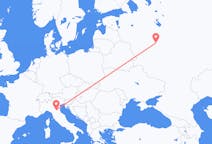 Flyreiser fra Moskva, Russland til Bologna, Italia