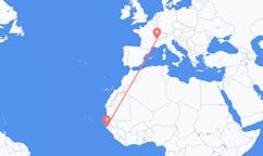 Flyreiser fra Ziguinchor, Senegal til Chambery, Frankrike
