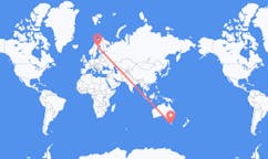 Loty z Hobart, Australia do Skellefteå, Szwecja