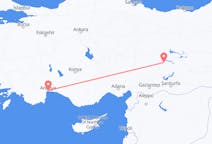 Lennot Antalyasta, Turkki Malatyaan, Turkki