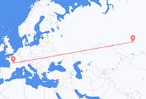 Fly fra Krasnojarsk til Limoges