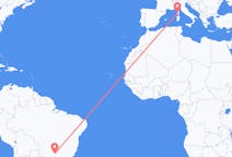 Flyrejser fra Araçatuba, Brasilien til Ajaccio, Frankrig