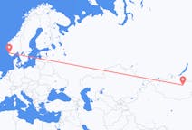 从乌兰巴托飞往斯塔万格的航班