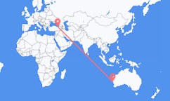 Flyg från Geraldton, Australien till Trabzon, Turkiet