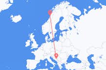 Flyg från Sandnessjøen till Sarajevo