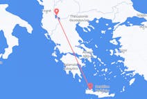 Flights from Ohrid in North Macedonia to Chania in Greece