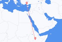 出发地 埃塞俄比亚出发地 戈巴目的地 土耳其加济帕萨的航班