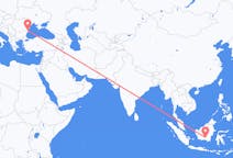 Flyreiser fra Palangka Raya, Indonesia til Constanța, Romania