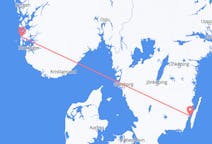 Vols depuis la ville de Kalmar vers la ville de Haugesund