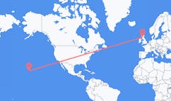 Vluchten van Honolulu, Verenigde Staten naar Glasgow, Schotland