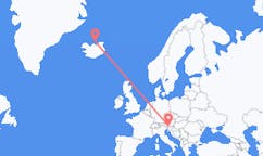 Vols de Grimsey, Islande pour Klagenfurt, Autriche