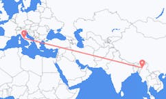 미얀마(버마) 호말린에서 출발해 이탈리아 로마로(으)로 가는 항공편
