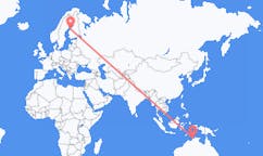 Flyreiser fra Darwin, Australia til Karleby, Finland