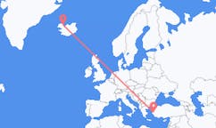 Flyrejser fra Gjogur, Island til Izmir, Tyrkiet