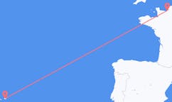 从多维尔飞往Terceira的航班