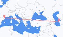 เที่ยวบิน จาก Türkmenbaşy, เติร์กเมนิสถาน ไปยัง แปร์ปีญ็อง, ฝรั่งเศส