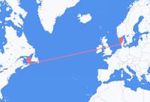 Lennot Sydneystä, Kanadasta Esbjergiin, Tanskaan