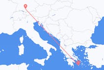 出发地 希腊从 米洛斯岛目的地 德国梅明根的航班
