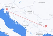 Vluchten van Rijeka, Kroatië naar Plovdiv, Bulgarije