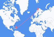Flyrejser fra Santo Domingo, den Dominikanske Republik til Kiruna, Sverige