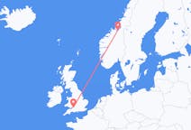 Flights from Trondheim, Norway to Bristol, England