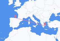 ギリシャのアテネからから、スペインのサンタンデールまでのフライト