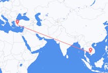 Flyreiser fra Phnom Penh, Kambodsja til Denizli, Tyrkia
