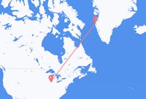 来自美国出发地 芝加哥目的地 格陵兰西西缪特的航班