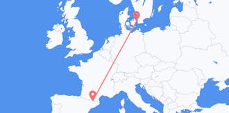 Flyreiser fra Andorra til Danmark