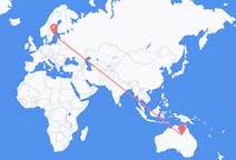 Flyreiser fra Mount Isa (Queensland), til Stockholm