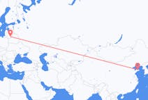 Flyg från Yantai, Kina till Vilnius, Litauen