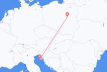 Flights from Pula, Croatia to Warsaw, Poland