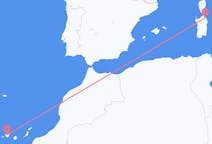 Flyg från Teneriffa, Spanien till Olbia, Italien