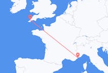 Flyg från Newquay, England till Nice, Frankrike